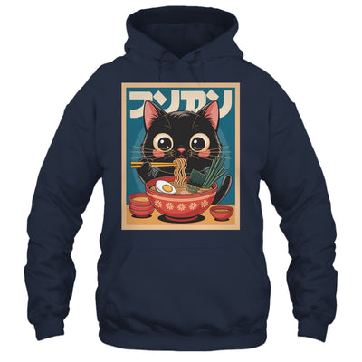 Anime Cat Ramen Japanese Funny Japanese Kawaii Cat Graphic Shirt & Tank Top | teecentury