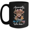 Apparently I Have An Attitude Who Knew Sarcasm Highland Cow Mug | teecentury