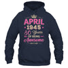 April 1945 80 Years Of Being Awesome Retro 80th Birthday Shirt & Tank Top | teecentury