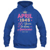 April 1945 80 Years Of Being Awesome Retro 80th Birthday Shirt & Tank Top | teecentury