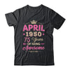 April 1950 75 Years Of Being Awesome Retro 75th Birthday Shirt & Tank Top | teecentury