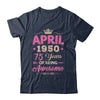 April 1950 75 Years Of Being Awesome Retro 75th Birthday Shirt & Tank Top | teecentury