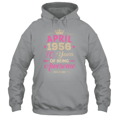 April 1956 70 Years Of Being Awesome Retro 70th Birthday Shirt & Tank Top | teecentury