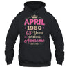 April 1960 65 Years Of Being Awesome Retro 65th Birthday Shirt & Tank Top | teecentury