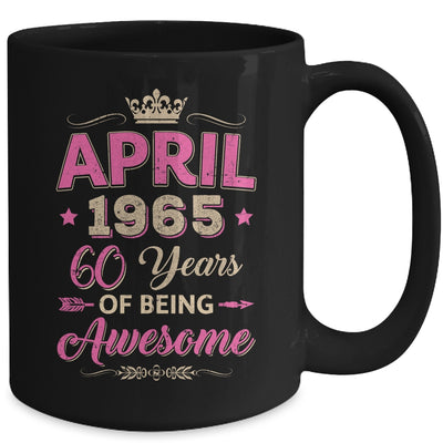 April 1965 60 Years Of Being Awesome Retro 60th Birthday Mug | teecentury