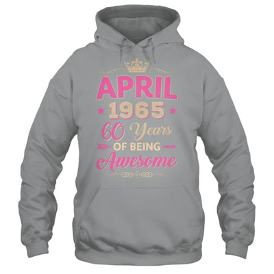 April 1965 60 Years Of Being Awesome Retro 60th Birthday Shirt & Tank Top | teecentury
