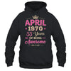 April 1970 55 Years Of Being Awesome Retro 55th Birthday Shirt & Tank Top | teecentury