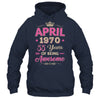 April 1970 55 Years Of Being Awesome Retro 55th Birthday Shirt & Tank Top | teecentury