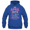 April 1970 55 Years Of Being Awesome Retro 55th Birthday Shirt & Tank Top | teecentury