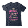 April 1975 50 Years Of Being Awesome Retro 50th Birthday Shirt & Tank Top | teecentury