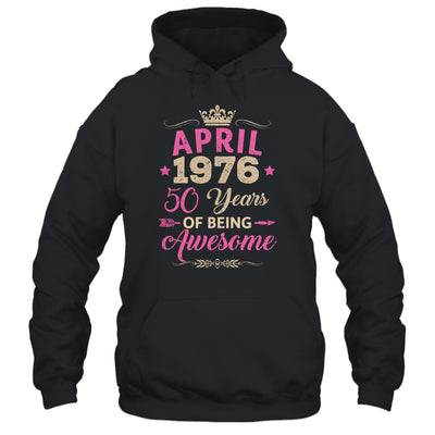 April 1976 50 Years Of Being Awesome Retro 50th Birthday Shirt & Tank Top | teecentury