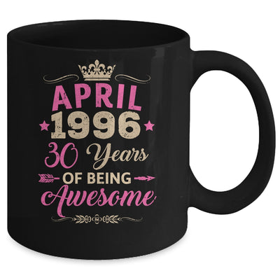 April 1996 30 Years Of Being Awesome Retro 30th Birthday Mug | teecentury