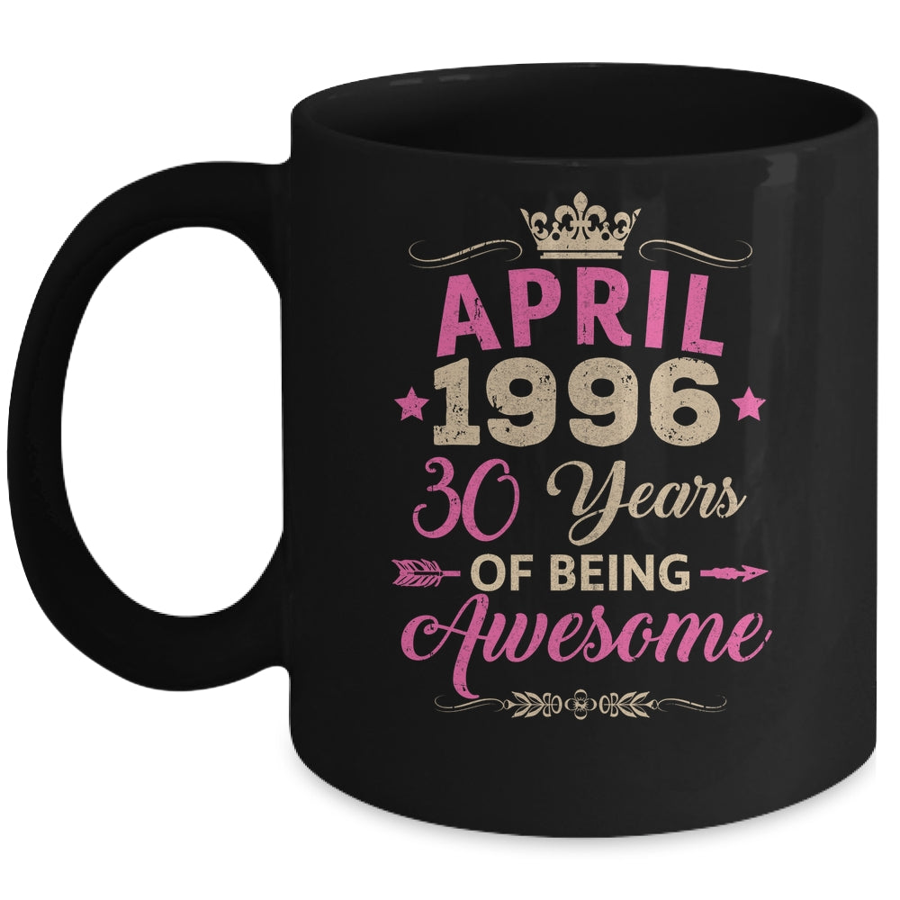 April 1996 30 Years Of Being Awesome Retro 30th Birthday Mug | teecentury