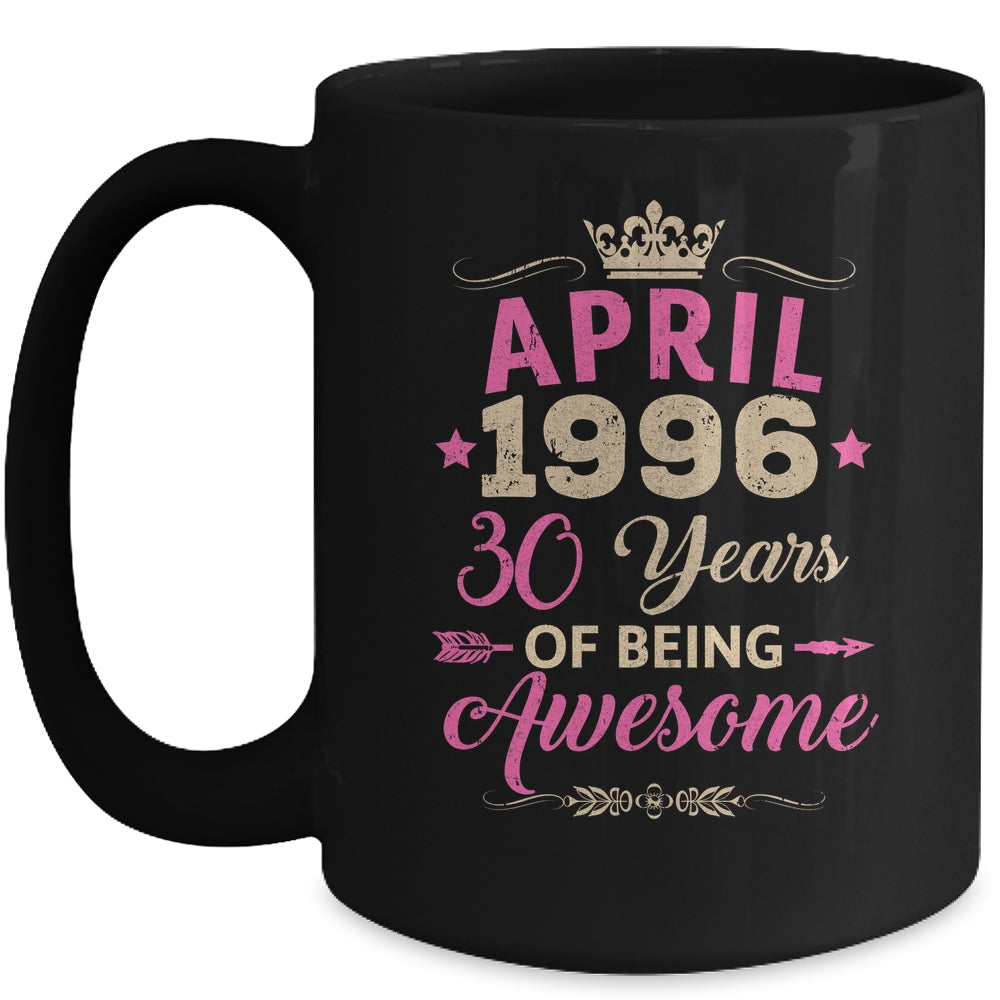 April 1996 30 Years Of Being Awesome Retro 30th Birthday Mug | teecentury