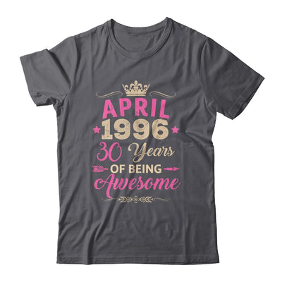 April 1996 30 Years Of Being Awesome Retro 30th Birthday Shirt & Tank Top | teecentury