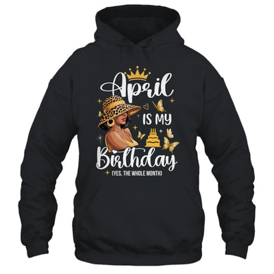 April Is My Birthday African American Woman Birthday Queen Shirt & Tank Top | teecentury