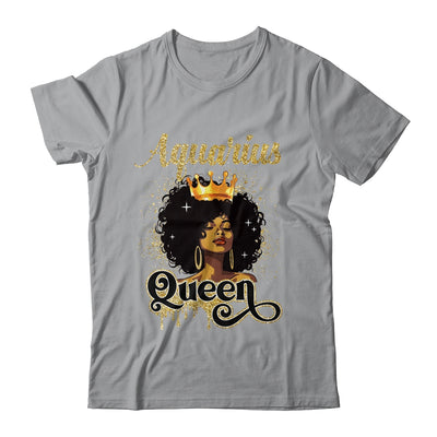 Aquarius Queen Birthday Afro Girls Black Zodiac Birthday Shirt & Tank Top | teecentury