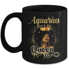 Aquarius Queen Birthday Afro Girls Black Zodiac Birthday Mug | teecentury