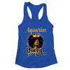 Aquarius Queen Birthday Afro Girls Black Zodiac Birthday Shirt & Tank Top | teecentury