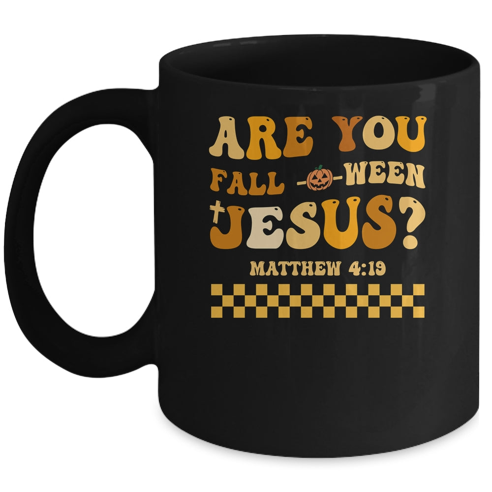 Are You Fall-O-Ween Jesus Christian Halloween Pumpkin Mug | teecentury