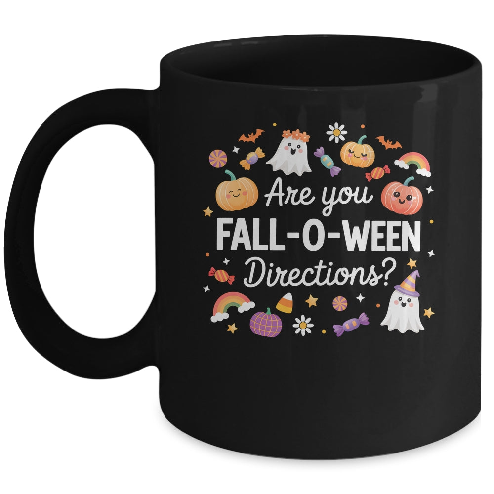 Are You Fall O Ween Directions Halloween Teacher Ghosts Mug | teecentury