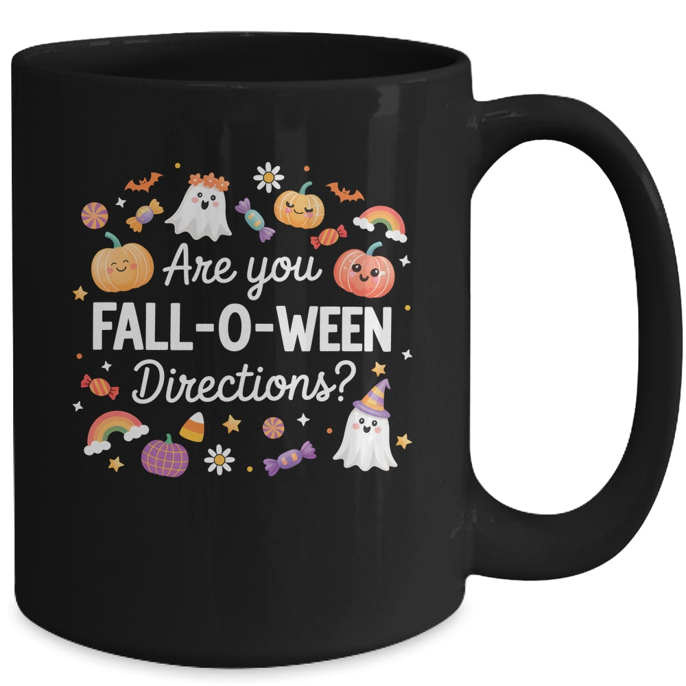 Are You Fall O Ween Directions Halloween Teacher Ghosts Mug | teecentury