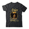 Aries Queen Birthday Afro Girls Black Zodiac Birthday Shirt & Tank Top | teecentury