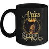 Aries Queen Birthday Afro Girls Black Zodiac Birthday Mug | teecentury