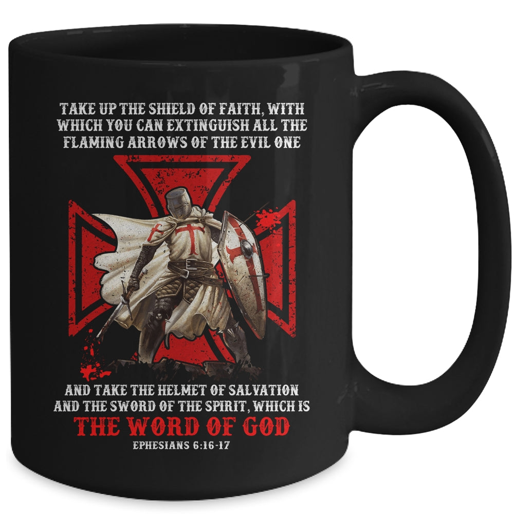Armor Of God Men Women Knight Templar Christian Bible Verse Mug | teecentury