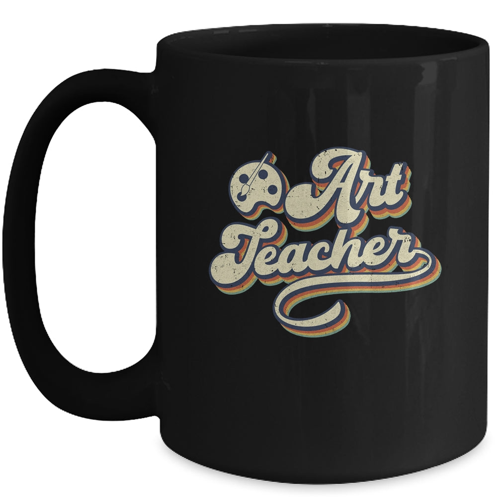 Art Teacher Hooray It's Art Day Hello Back To School Vintage Mug | teecentury