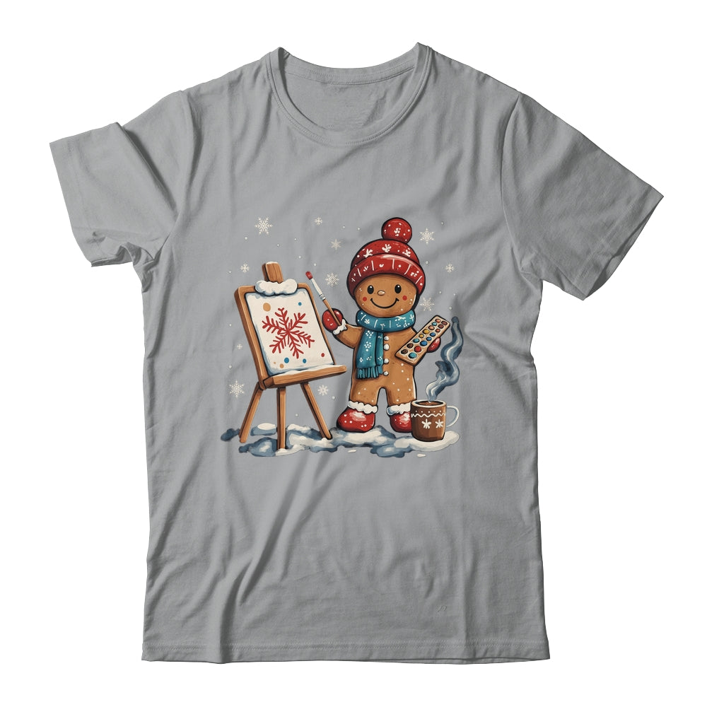 Artist Gingerbread Painter Art Teacher Student Christmas Shirt & Sweatshirt | teecentury