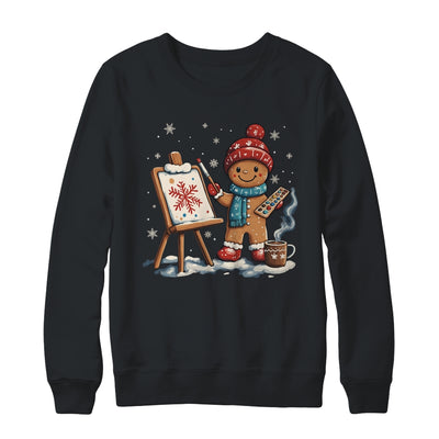 Artist Gingerbread Painter Art Teacher Student Christmas Shirt & Sweatshirt | teecentury