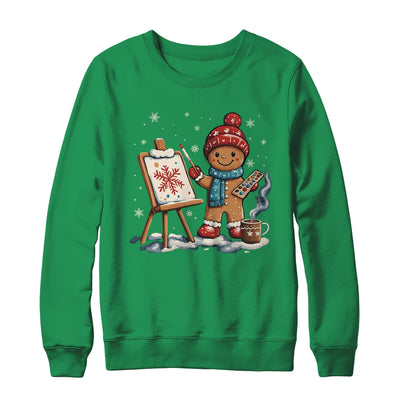 Artist Gingerbread Painter Art Teacher Student Christmas Shirt & Sweatshirt | teecentury
