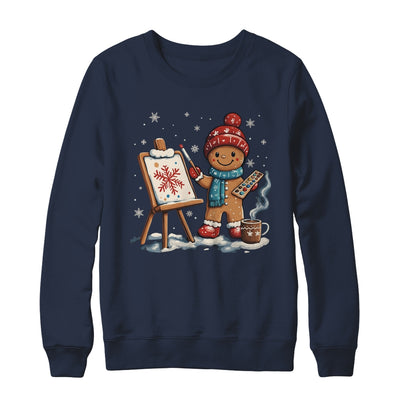 Artist Gingerbread Painter Art Teacher Student Christmas Shirt & Sweatshirt | teecentury