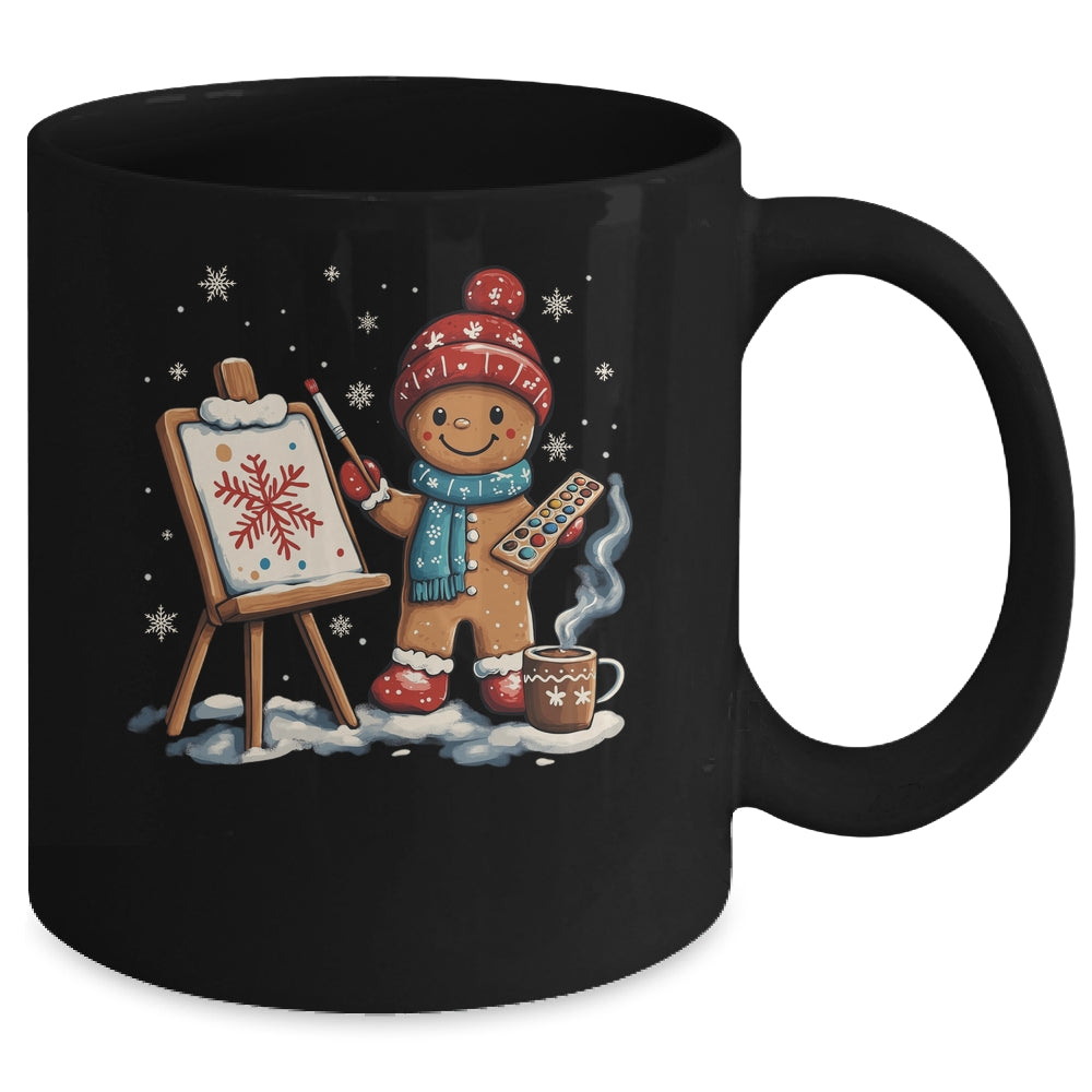 Artist Gingerbread Painter Art Teacher Student Christmas Mug | teecentury