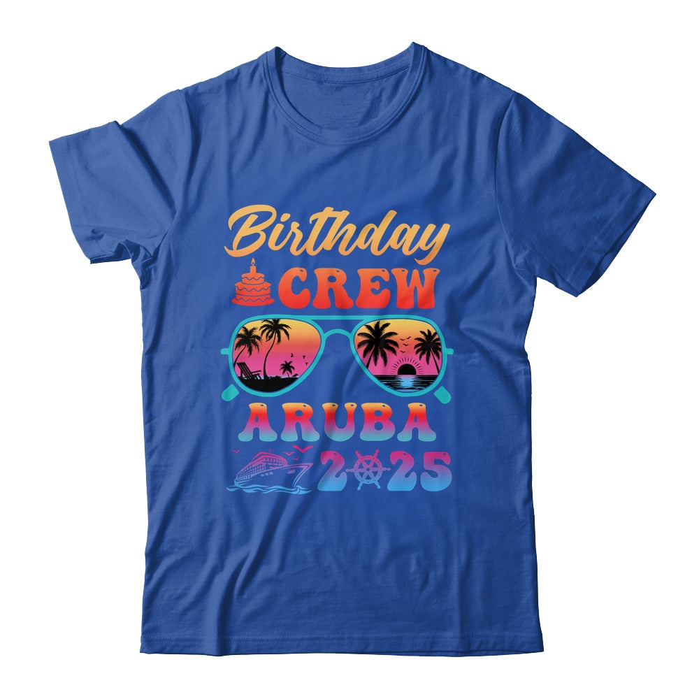 Aruba Birthday Crew Vacation Cruise 2025 Summer Trip Group Shirt & Tank Top | teecentury