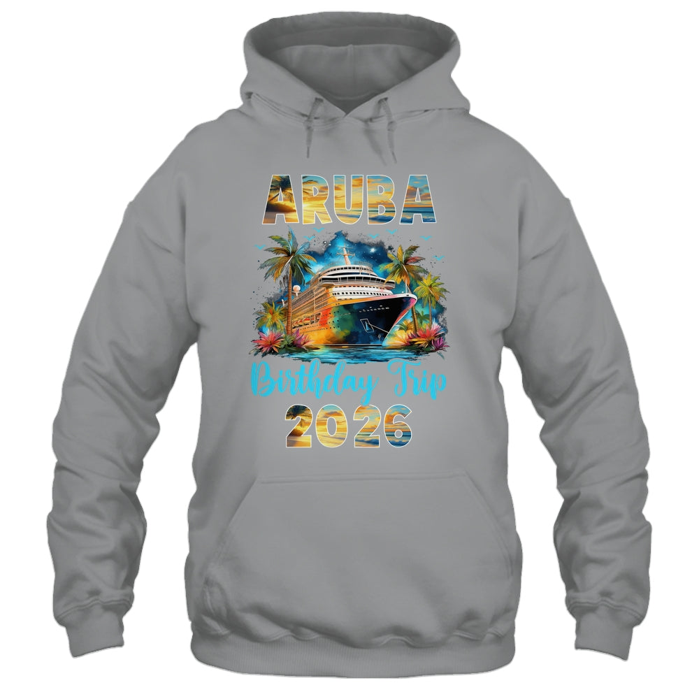Aruba Birthday Trip 2026 Family Birthday Cruise Vacation Shirt & Tank Top | teecentury