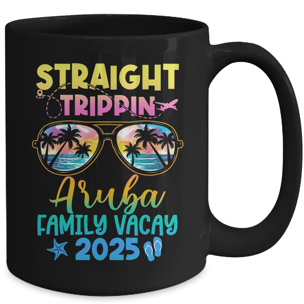 Aruba Family Vacay Vacation 2025 Straight Trippin Mug | teecentury