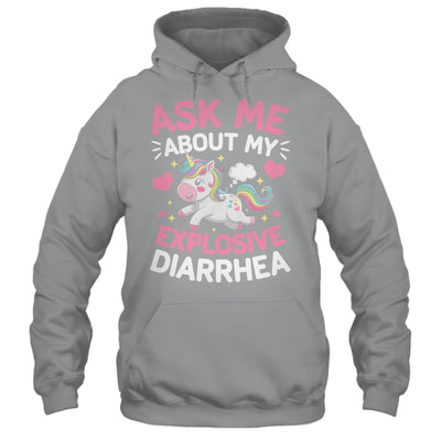 Ask Me About My Explosive Diarrhea Funny Poop Meme Unicorn Shirt & Tank Top | teecentury