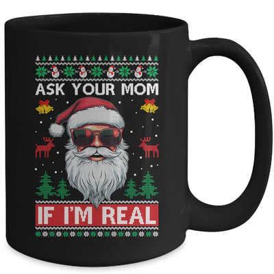 Ask Your Mom If Im Real Santa Claus Ugly Christmas Funny Mug | teecentury