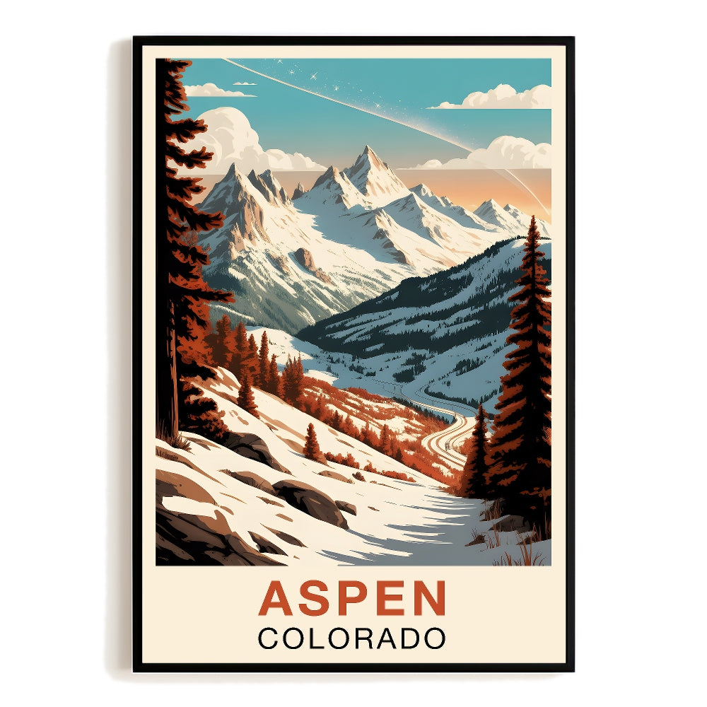 Aspen Colorado Vintage Travel Poster Nature Lover Wall Art Landscape Picture Prints Suitable For Home Room Living Room Office Bedroom Aesthetic Decor Unframed | teecentury