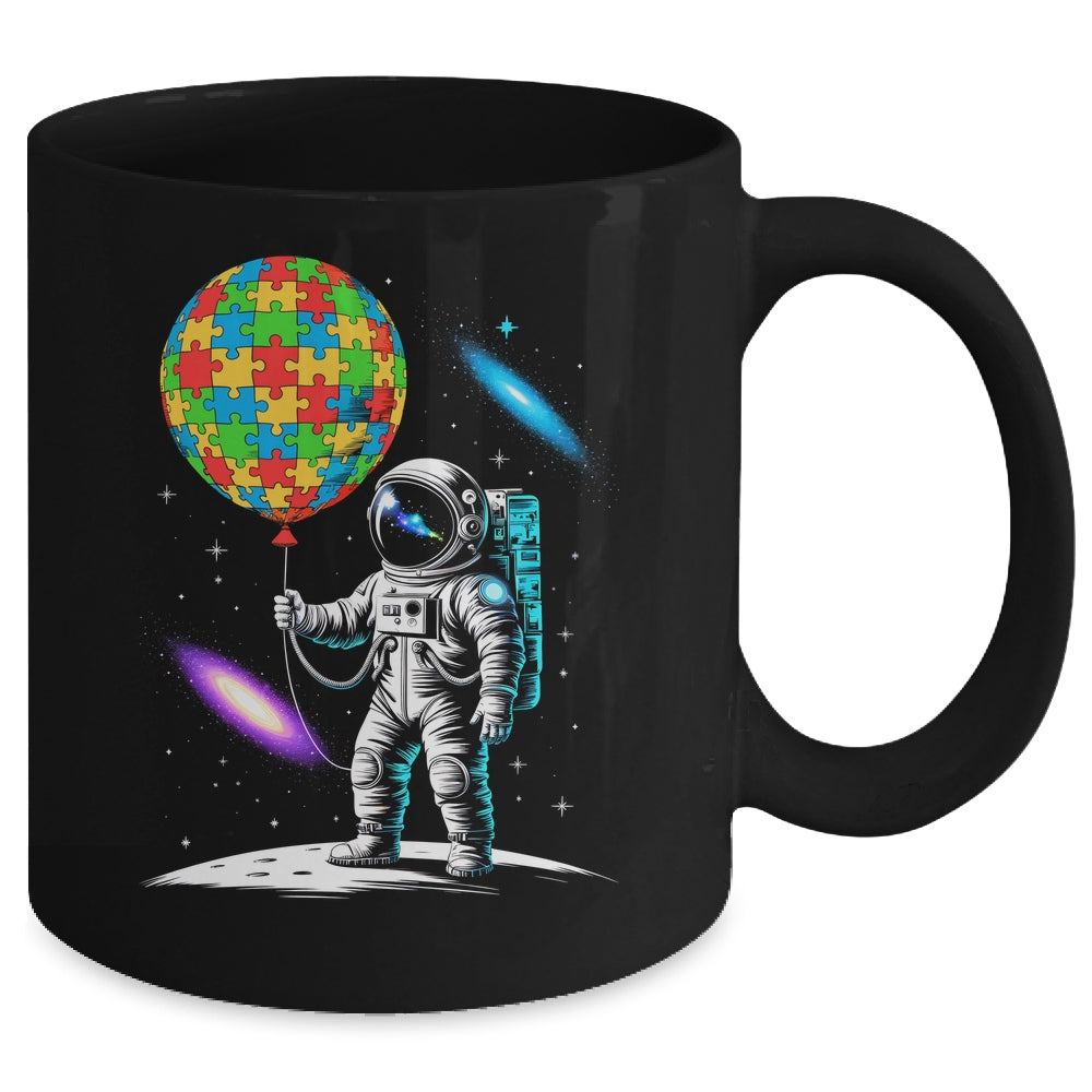 Astronaut Balloon Autism Awareness Space Autistic Kids Boys Mug | teecentury