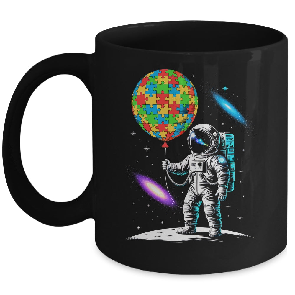 Astronaut Balloon Autism Awareness Space Autistic Kids Boys Mug | teecentury