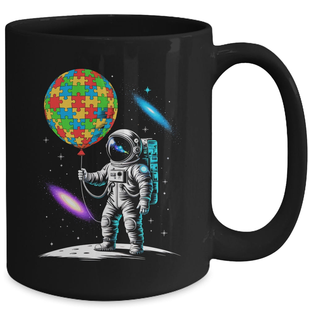 Astronaut Balloon Autism Awareness Space Autistic Kids Boys Mug | teecentury