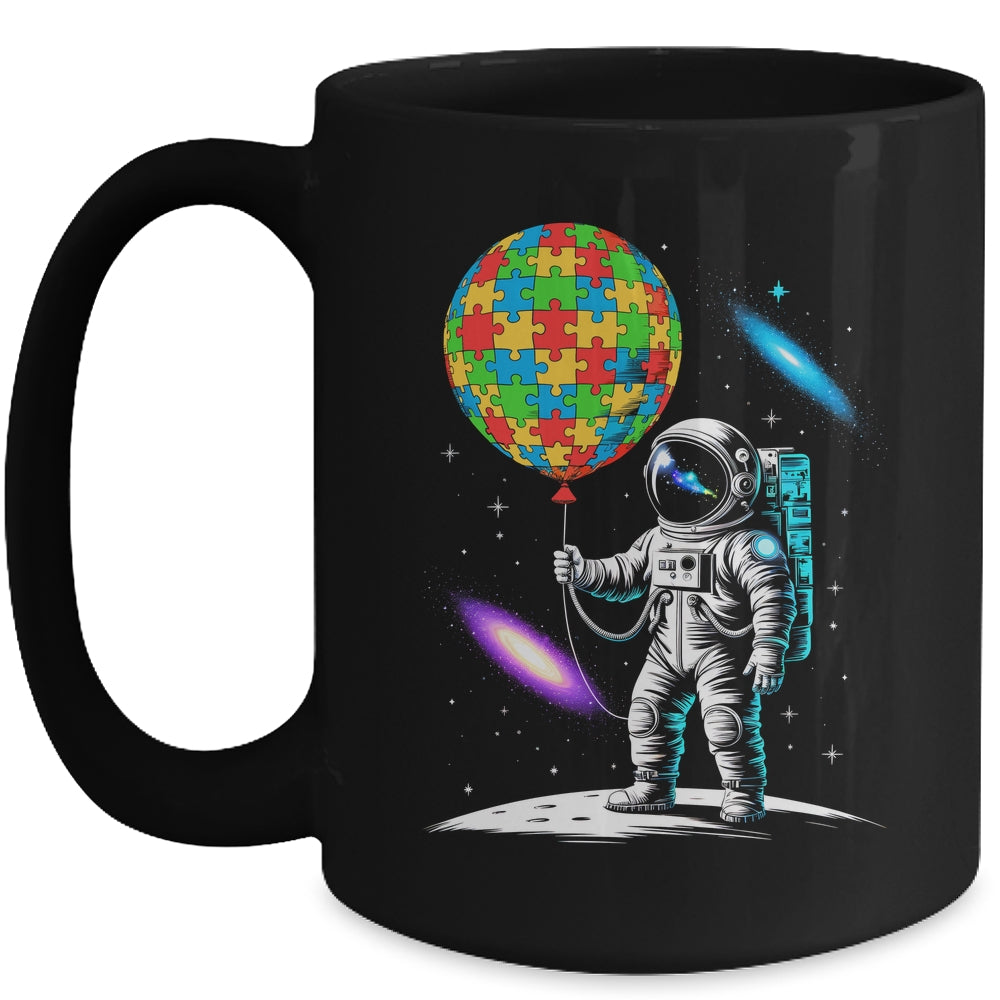 Astronaut Balloon Autism Awareness Space Autistic Kids Boys Mug | teecentury