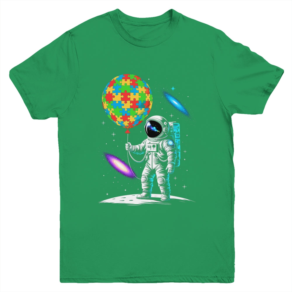 Astronaut Balloon Autism Awareness Space Autistic Kids Boys Youth Shirt | teecentury