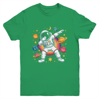 Astronaut Dabbing In Space Cosmic Galaxy Adventure Boy Girls Youth Shirt | teecentury