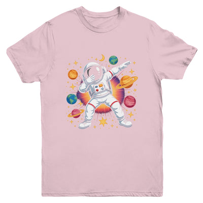 Astronaut Dabbing In Space Cosmic Galaxy Adventure Boy Girls Youth Shirt | teecentury