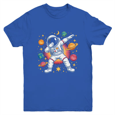 Astronaut Dabbing In Space Cosmic Galaxy Adventure Boy Girls Youth Shirt | teecentury