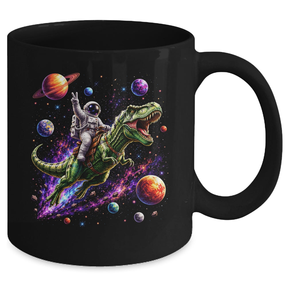 Astronaut Dinosaur T Rex Outer Space Science Galaxy Men Boy Mug | teecentury